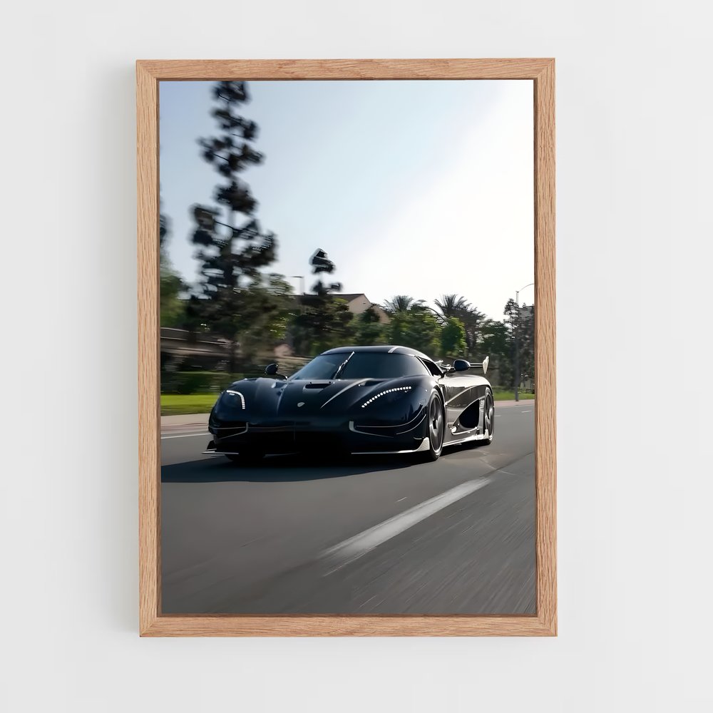 Poster Course Nocturne – affiche Koenigsegg (vue 4)